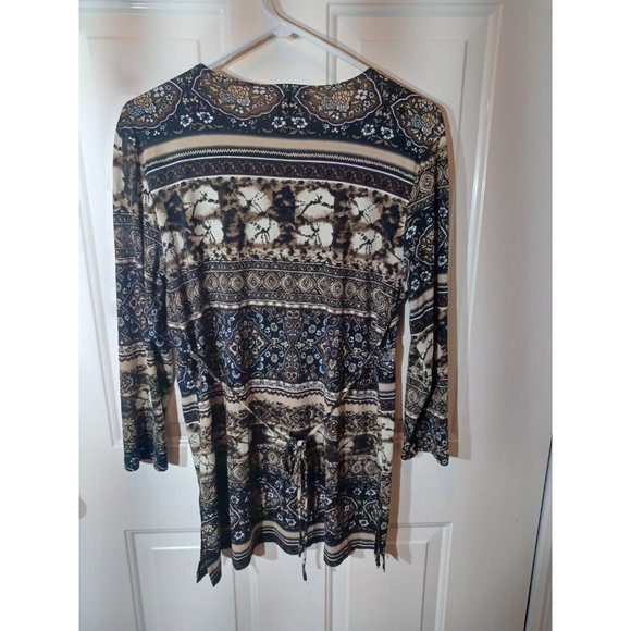 Women's Tailor By‎ B Moss Brown dressy top/blouse no size tag measures M/L - Picture 14 of 16